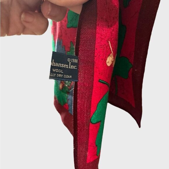 Ginnie Johansen 1988 Vintage Wool Scarf 80s - Picture 5 of 6